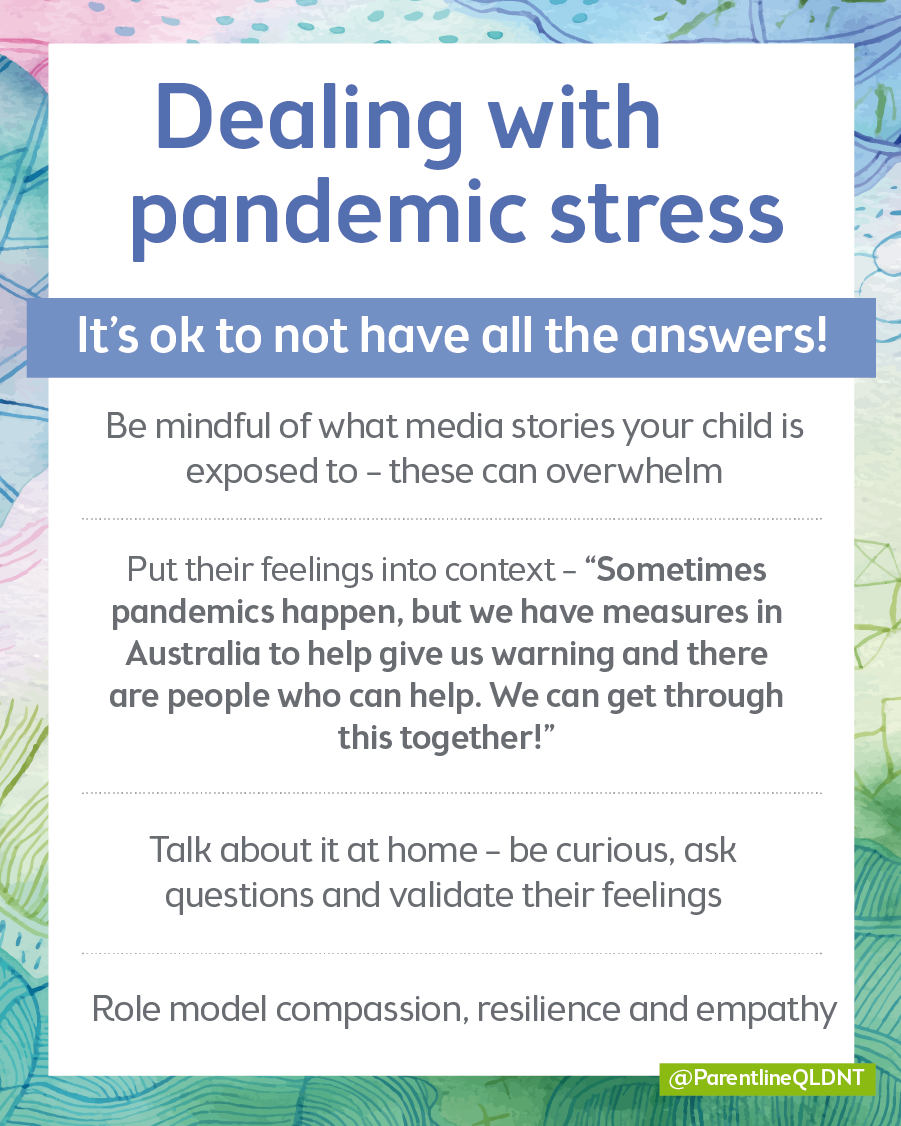 Dealing with pandemic stress infographic